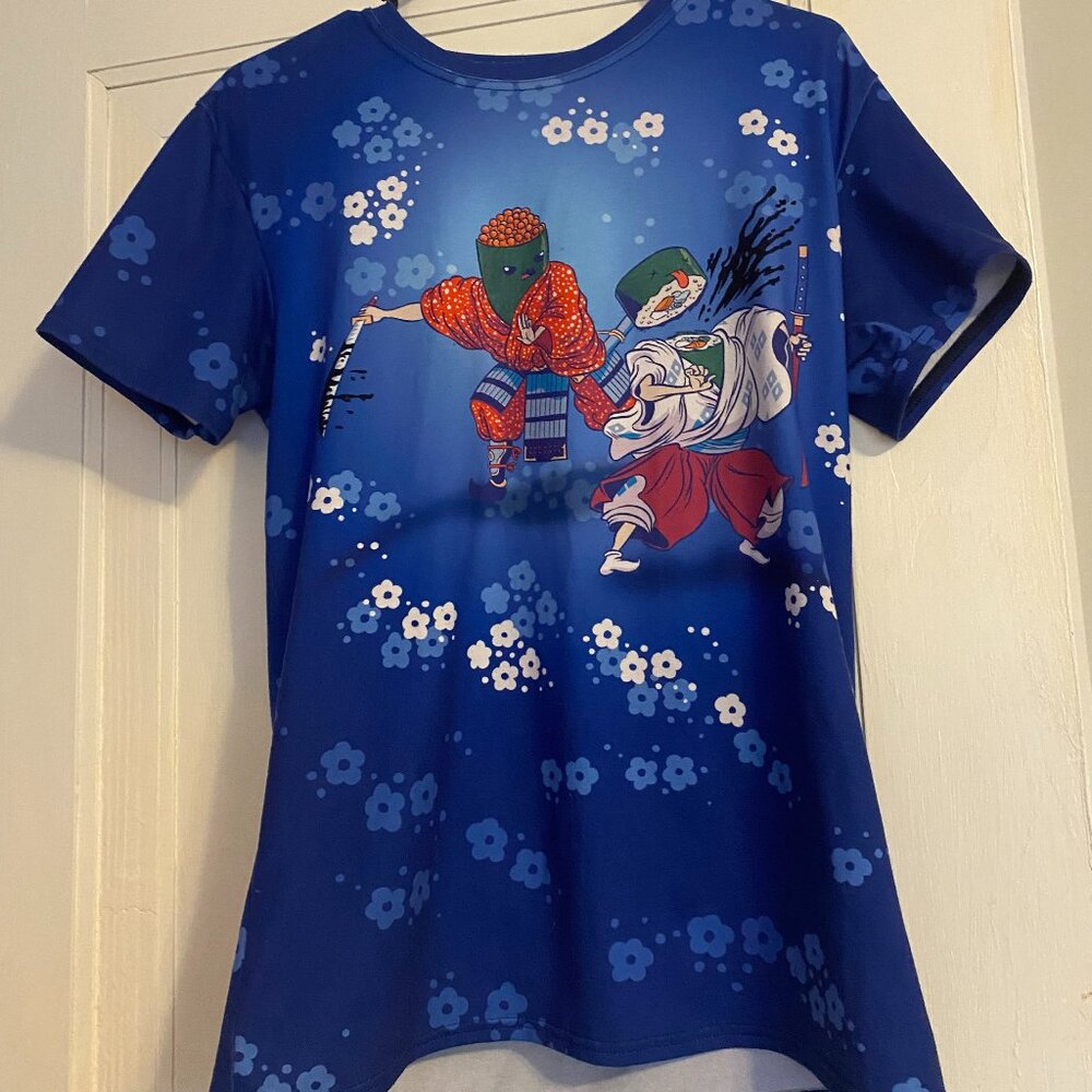 Super Rare Blackmilk Sushi Samurai Shirt X-Small